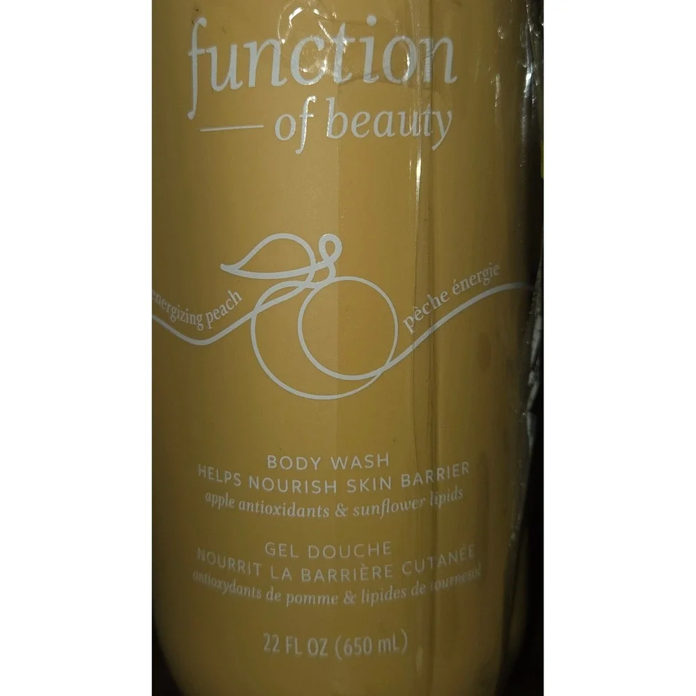Function of Beauty Energizing Peach Body Wash 22 fl oz Nourishing Skin Barrier